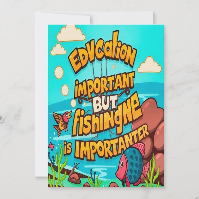 Invitación La importancia de la pesca y la educación (Anverso)