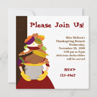 Invitación La imposible cena de Acción de Gracias