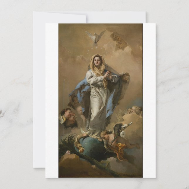 Invitación La Inmaculada Concepción por Giovanni Tiepolo (Anverso)