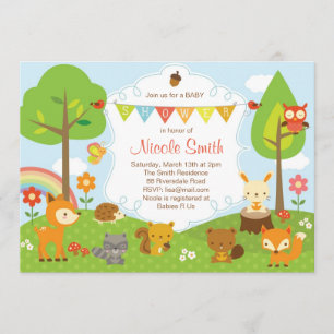 Invitación La invitación/el arbolado de Baby Shower de los