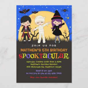 Invitación La invitación/Halloween del cumpleaños de