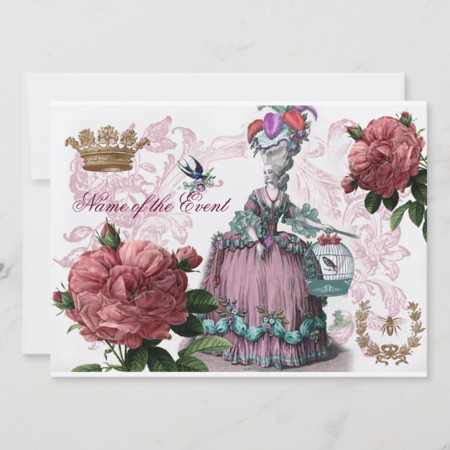 Invitación La jaula de las locas (Anverso)