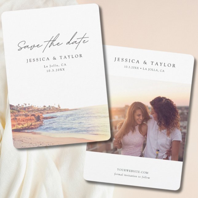 Invitación La Jolla Personalizado Foto Salven la fecha (La Jolla Save the Date)