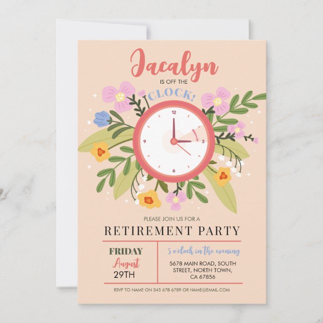 Invitación La jubilación de las mujeres de la Fiesta de diver (Anverso)