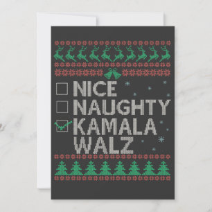 Invitación La Kamala Harris Suéter Feo de Navidad Elección