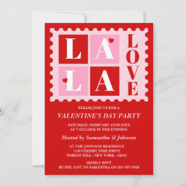 Invitación La La Love Valentine’s Day Party Invitation