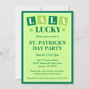 Invitación La La Lucky Fiesta de San Patricio