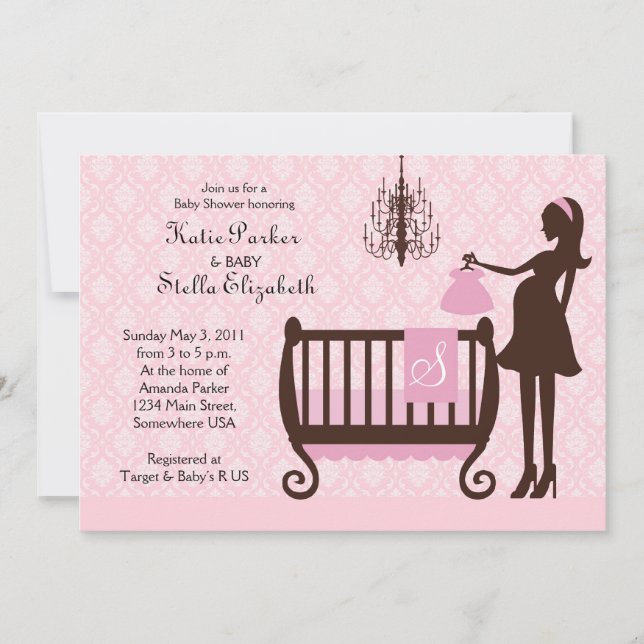 Invitación La lámpara moderna Baby Shower elegante lamentable (Anverso)