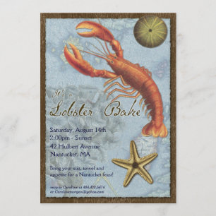 Invitación La langosta cuece - fiesta de la playa - en la
