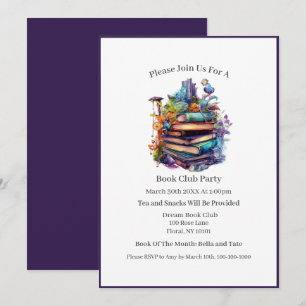 Invitación La lectura es mágica, Club de lectura