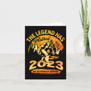 Invitación La Leyenda se ha Retirado 2023 Divertido Bigfoot J