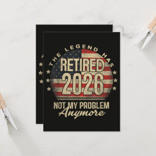 Invitación La leyenda se ha retirado 2026 divertido 