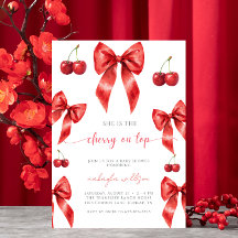 la linda Coquette Cherry en rojo Top Baby Shower