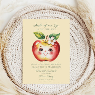 Invitación La linda Manzana De Nuestro Baby Shower Ojo