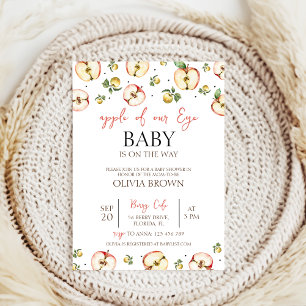 Invitación La linda Manzana De Nuestro Baby Shower Ojo