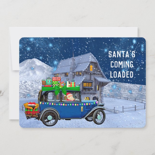 Invitación La llegada de Santa María cargada de humor (Anverso)