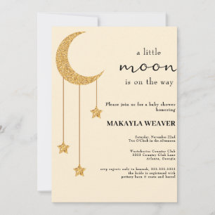 Invitación La luna y las estrellas matan el guión rosado de B