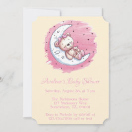 Invitación La luz de la luna se nuggles: Baby Shower, el Chic