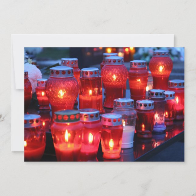 Invitación La luz de las velas (Anverso)