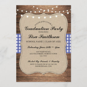Invitación La madera azul del control de la fiesta de