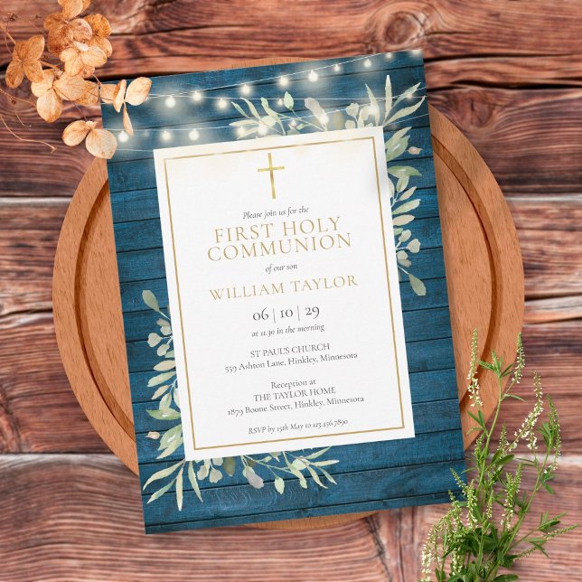 Invitación La Madera Azul ilumina la vegetación Primera Santa (Subido por el creador)