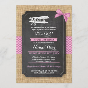 Invitación La madera plana de la chica marchosa de Baby