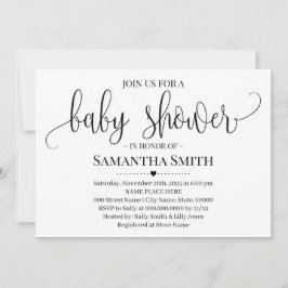 Invitación La madre Minimalista de Baby Shower moderna y simp
