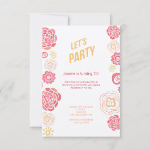 Invitación La madreselva florece el 21ro cumpleaños del