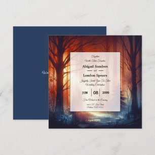Invitación La Magia del Bosque de Hojas Caídas Boda