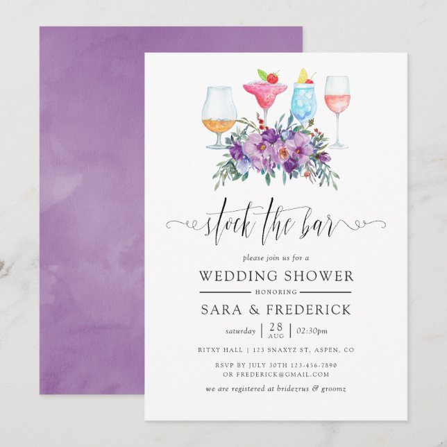Invitación La magnolia morada y los Rosas pesan sobre el bar (Anverso / Reverso)