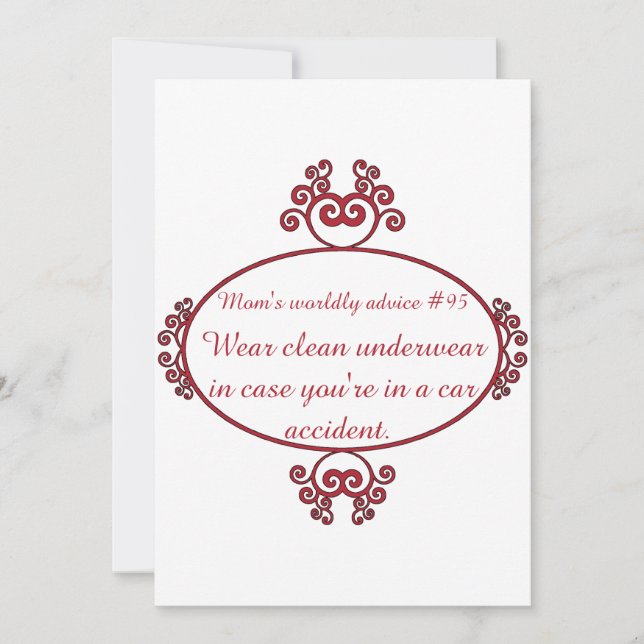 Invitación La mamá divertida cita en las camisetas y los (Anverso)