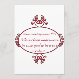 Invitación La mamá divertida cita en las camisetas y los