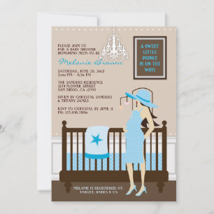 Invitación La mamá moderna elegante Baby Shower contemporáneo