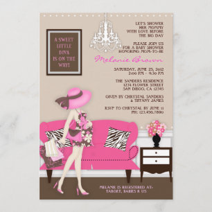 Invitación La mamá moderna elegante Baby Shower invita