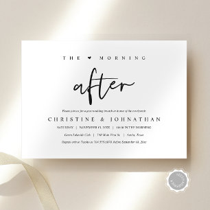 Invitación La mañana siguiente, celebración del brunch post b