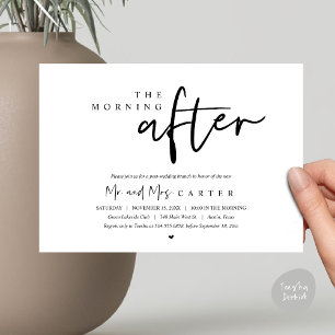 Invitación La mañana siguiente, celebración del brunch post b