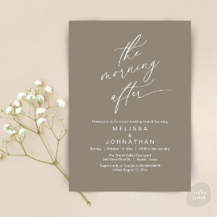 Invitación La mañana siguiente, el romántico Boda de post Bru