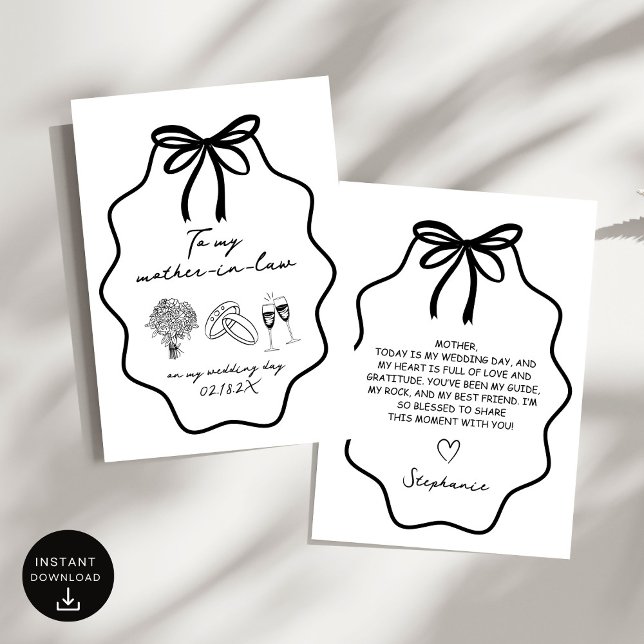 Invitación La mano de mi Boda se inclina ante mi madre (Subido por el creador)