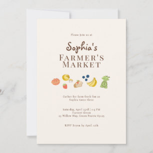 Invitación La mano del mercado de los agricultores modernos a