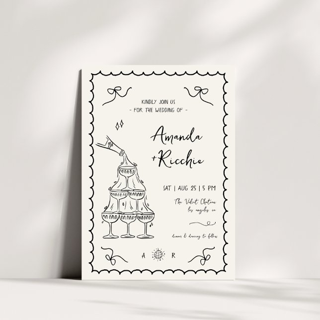 Invitación La mano francesa dibuja una extraña y caprichosa b (Subido por el creador)