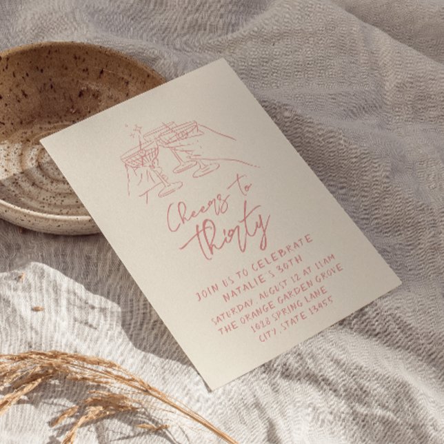 Invitación La mano retro trajo vítores a los 30 años (Subido por el creador)