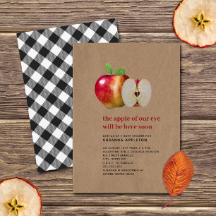 Invitación La Manzana De Nuestro Ojo Cae En El Otoño Planteó