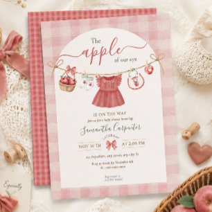 Invitación La Manzana De Nuestros Ojos Fiesta de shower de be