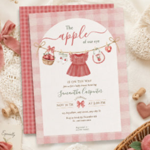 Invitación La Manzana De Nuestros Ojos Fiesta de shower de be