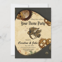 Invitación La maravilla mecánica del pez vapor del océano.