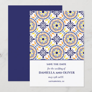 Invitación La Marina Amarilla Tile Mediterráneo salva la fech