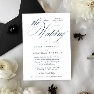 Invitación La Marina De Caligrafía Elegante Formal Azul El Bo