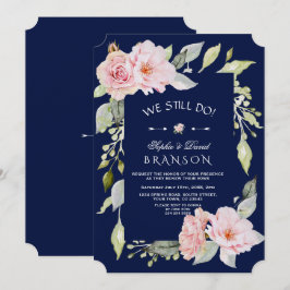 Invitación La marina de floración rosa de Rubor que aún tenem