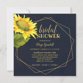 Invitación La Marina de Girasol del País La Ducha Azul Bridal