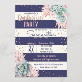 Invitación La marina de guerra rosada del cactus raya la